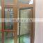 high quality timber look thermal break custom made  aluminum large windows and glass doors panel