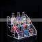 12 bottles clear acrylic makeup organizer, nail polish display stand