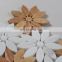 China color flower design leaf shape marble mosaic tile with brass inlay