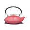 Cast iron 1.2L Chinese red teapot set