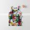 girls tank top with printing, 95% cotton 5% spandex