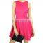Flare Design Fashion Dress Summer Casual Dress Stretch Knitted Fabric Sleeveles evening Dress