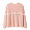 Lady's Eco-friendly V Neck Knitted Oversized 100% Cashmere Cardigan Button Front Back Logo Solid Pattern Casual Autumn Style
