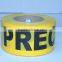 Caution Tape Yellow With Black Words PERCAUCION on the PE Film SGS and TUV Certification Caution Tape