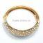 Bangle, Fashion Women Gold Alloy Hinge Crystal Bangle, Bangle Bracelet Jewelry Wholesale PT1556