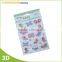 2015 Latest technology 3D puffy sticker with glitter
