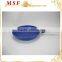 MSF-6659 Various sizes of frypan 18cm to 30cm interior blue marble non stick coating long handle with silicon coating