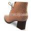 Genuine Crocodile Leather Women Ankle Boots With High Heels