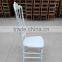 wood white wedding chair in banquet