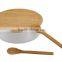 Hot sell BPA Free top quality salad mixing bowl food grade PP bowl with bamboo lid spoon and fork