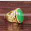 Copper Jewelry Design Green Stone Man Ring 2016 New Agate Ring Quality Choice