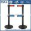 cast iron queue belt barrier control pole retractable barrier stand