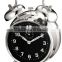 4.5 inch metal case mechanical alarm clock movement, desktop clock