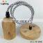 E27 & E26 Energy Saving Wood Pendant Hanging Lamp Cord