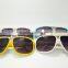 Promotional cheap colored plastic and metal sunglasses motorcycle sunglasses