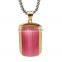 Never fade stainless steel square turquoise pendant with different color