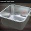 SS commercial kitchen sink cabinet machine press squrare double bowls with backsplash under shelf