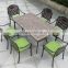 cast aluminum outdoor furniture/garden furniture cast aluminium with marble table face