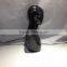 Fiberglass display head black head with shoulder hang scarves and shawls to display