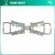 2MM Clear Cystal Rhinestone Clear Acrylic Stone Connector Rhodium Metal Belt Buckle