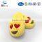 Wholesale Luxury Quality Advantage Price Odm Plush Naughty Red Peach Emoji Slippers