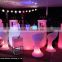 latest double bed designs LED illuminated bar furniture table and chair