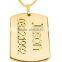 Metal Customized Gold Plated Dog Tags on Chain