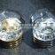 Crown shape crystal glass cabinet knobs on brass base 35MM