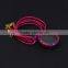 Fashion Round New Design Red Diamond Floating Metal Locket With Red Leather Rope Chains