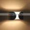 W2201/2 w cob led 2016 High quality indoor 2*3W wall lamp,led lights wall mount