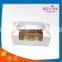 Best Quality Lovely With The Handle Handmade Pink White Cardboard Cake Box