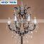 Vintage Rust Crystal Chandelier Floor Lamps for Living Room