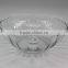 Factory price Five sizes wave edge vertical stripes glass bowl