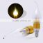 3W E12 E14 E27 Dimmable Tailed Candle Light in Warm White
