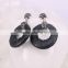 Teardrop Silver Gray Crystal Stud Earrings Paved Rhinestone Beads Dangle Earring Handmade Jewelry