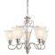Brushed Nickel Single-Tier Chandelier with 5 Lights
