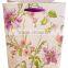 Luxury shopping flowers ivory paper bag