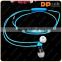 hot sale metal earbuds in ear flashing LED headphone for new hindi mp3 song download 2016