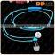innovative product sport earbuds glowing headphones visible flow LED light headphones with rechargable battery for meizu