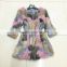 RB1 lady mixed color wholesale knitted mink fur coat