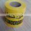 Hot sales! Yellow caution warning tape non-adhesive