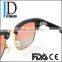 Japanese double frame metal wood sunglasses real wood sunglasses with blinds