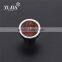 1 1/9 inch zinc base chrome plated warm amber glass knob