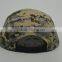 Camo Flat Bill Cap,plain Brim Abapback Hat
