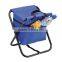 Multifunction folding beach chair with cooler bag