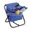 Multifunction folding beach chair with cooler bag