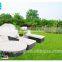 Outdoor White Patio Wicker Daybed With Chaise Lounge Set