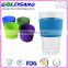 Coffee Cup Latte Cappuccino Glass Tumbler Silicone Sleeve