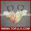 Hot selling sublimation couple lovers' MDF half heart keychain