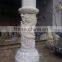 garden decoration stone pillar white marble dragon columns for sale